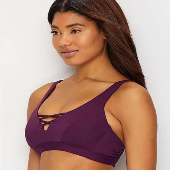 Becca Color Code Lattice Bikini Top: Bra Size Medium F/DDD - Picture 4 of 11
